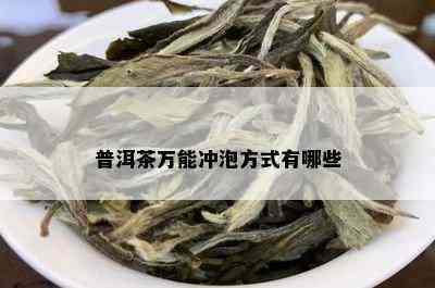 普洱茶万能冲泡方式有哪些