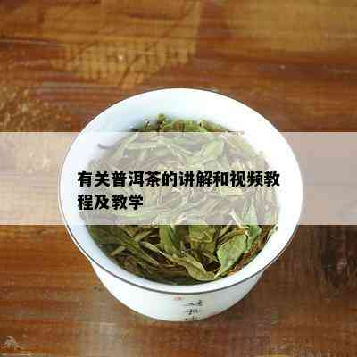 有关普洱茶的讲解和视频教程及教学