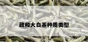 政和大白茶种质类型