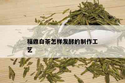 福鼎白茶怎样发酵的制作工艺