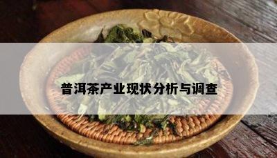 普洱茶产业现状分析与调查