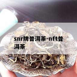 snr牌普洱茶-nft普洱茶