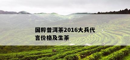 国粹普洱茶2016大兵代言价格及生茶