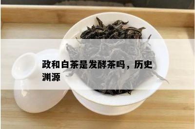 政和白茶是发酵茶吗，历史渊源