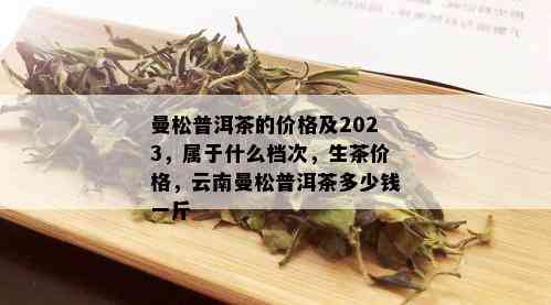 曼松普洱茶的价格及2023，属于什么档次，生茶价格，云南曼松普洱茶多少钱一斤