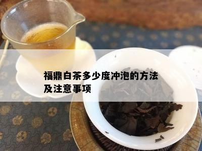 福鼎白茶多少度冲泡的方法及注意事项