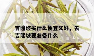 吉隆坡买什么便宜又好，去吉隆坡要准备什么