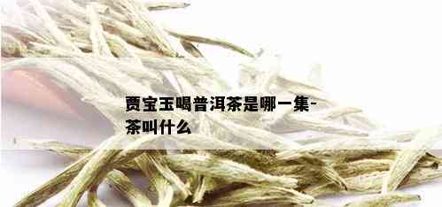 贾宝玉喝普洱茶是哪一集-茶叫什么