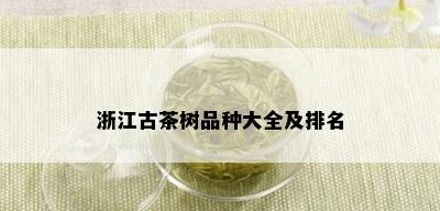 浙江古茶树品种大全及排名