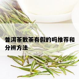 普洱茶散茶有假的吗推荐和分辨方法