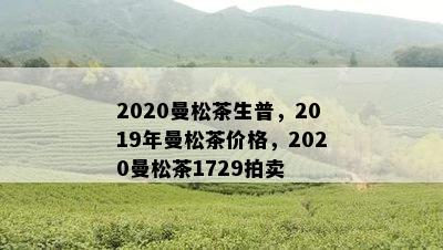 2020曼松茶生普，2019年曼松茶价格，2020曼松茶1729拍卖