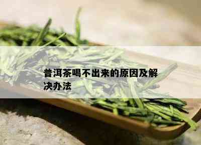 普洱茶喝不出来的原因及解决办法