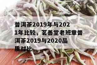 普洱茶2019年与2021年比较，茗善堂老班章普洱茶2019与2020品质对比