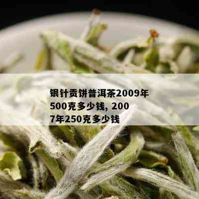 银针贡饼普洱茶2009年500克多少钱, 2007年250克多少钱