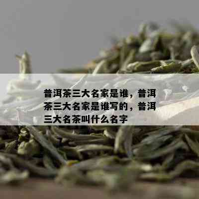 普洱茶三大名家是谁，普洱茶三大名家是谁写的，普洱三大名茶叫什么名字