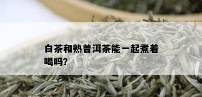 白茶和熟普洱茶能一起煮着喝吗？