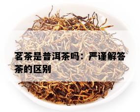 茗茶是普洱茶吗：严谨解答茶的区别