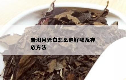 普洱月光白怎么泡好喝及存放方法