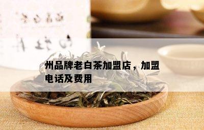 州品牌老白茶加盟店，加盟电话及费用