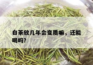 白茶放几年会变质嘛，还能喝吗？