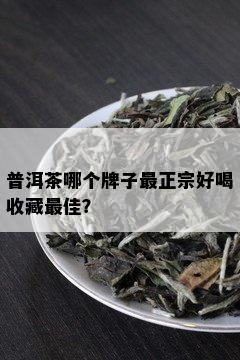 普洱茶哪个牌子最正宗好喝收藏更佳？