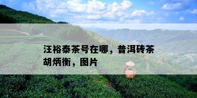 汪裕泰茶号在哪，普洱砖茶胡炳衡，图片