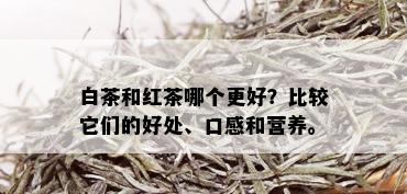 白茶和红茶哪个更好？比较它们的好处、口感和营养。