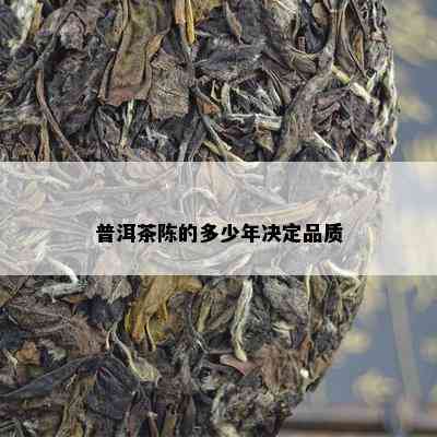 普洱茶陈的多少年决定品质