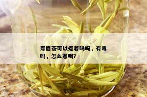 寿眉茶可以煮着喝吗，有吗，怎么煮喝？