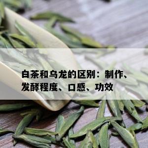 白茶和乌龙的区别：制作、发酵程度、口感、功效