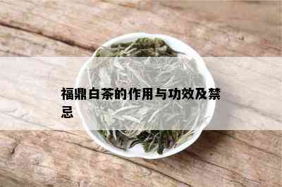 福鼎白茶的作用与功效及禁忌