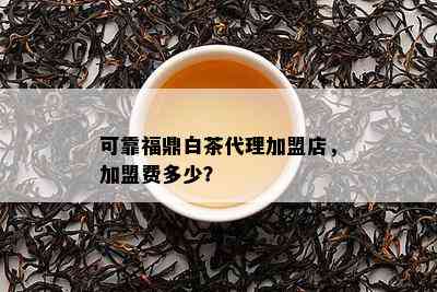 可靠福鼎白茶代理加盟店，加盟费多少？