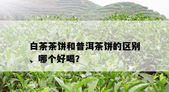 白茶茶饼和普洱茶饼的区别、哪个好喝？