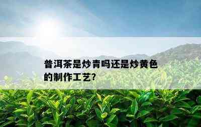 普洱茶是炒青吗还是炒黄色的制作工艺？