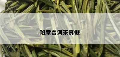 班章普洱茶真假