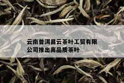 云南普洱昌云茶叶工贸有限公司推出高品质茶叶