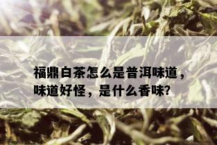 福鼎白茶怎么是普洱味道，味道好怪，是什么香味？