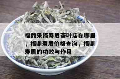 福鼎采摘寿眉茶叶店在哪里，福鼎寿眉价格查询，福鼎寿眉的功效与作用