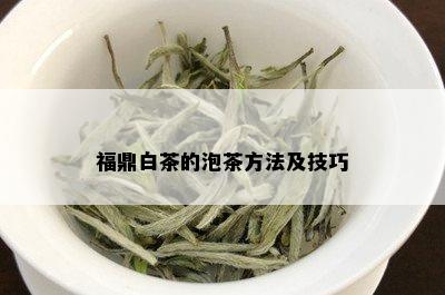 福鼎白茶的泡茶方法及技巧