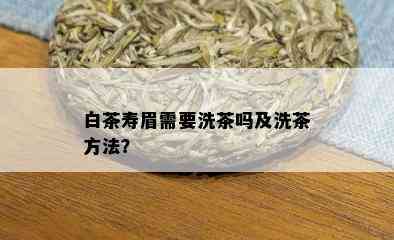 白茶寿眉需要洗茶吗及洗茶方法？