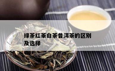 绿茶红茶白茶普洱茶的区别及选择