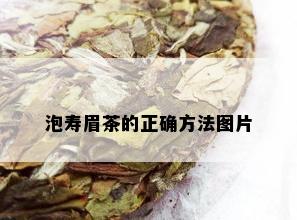 泡寿眉茶的正确方法图片