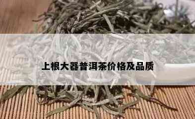 上根大器普洱茶价格及品质