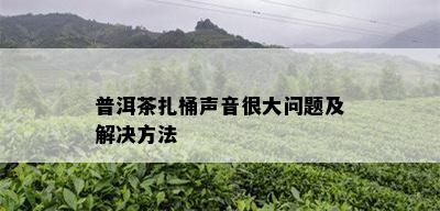 普洱茶扎桶声音很大问题及解决方法