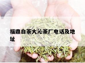 福鼎白茶大沁茶厂电话及地址