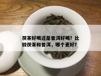 茯茶好喝还是普洱好喝？比较茯茶和普洱，哪个更好？