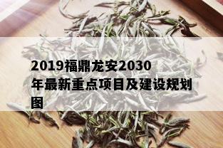 2019福鼎龙安2030年最新重点项目及建设规划图