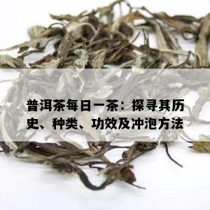 普洱茶每日一茶：探寻其历史、种类、功效及冲泡方法