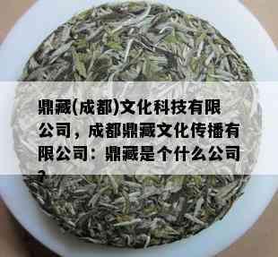 鼎藏(成都)文化科技有限公司，成都鼎藏文化传播有限公司：鼎藏是个什么公司？