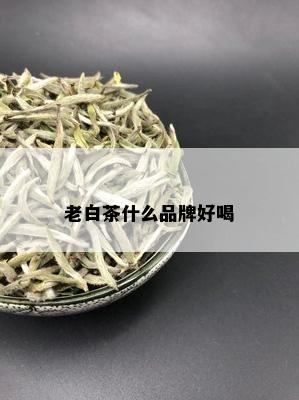 老白茶什么品牌好喝